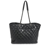 Chanel Black Lambskin Classic Timeless Shopping Tote