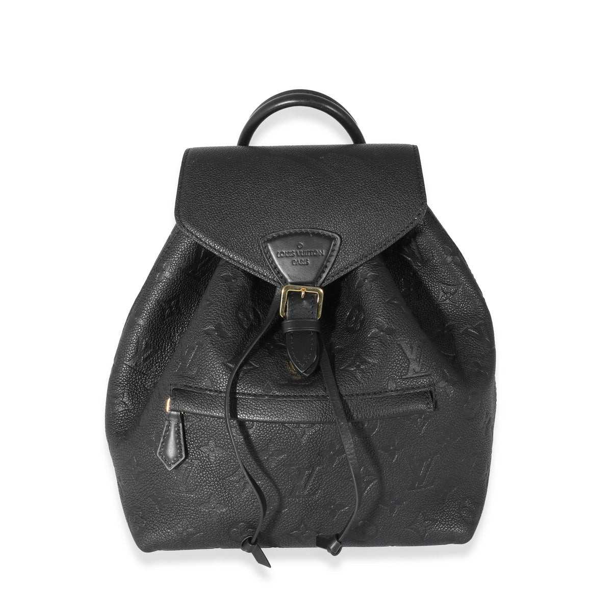 LOUIS VUITTON Montsouris Monogram Empreinte Leather Backpack Beige