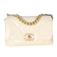 Chanel 21P Beige Goatskin Medium Chanel 19 Flap Bag