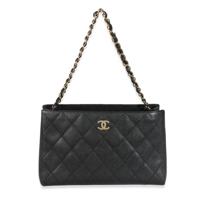 Chanel Vintage Black Caviar CC Shoulder Bag