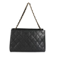 Chanel Vintage Black Caviar CC Shoulder Bag