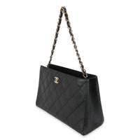 Chanel Vintage Black Caviar CC Shoulder Bag