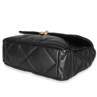 Chanel Black Quilted Goatskin Chanel 19 Flap Bag