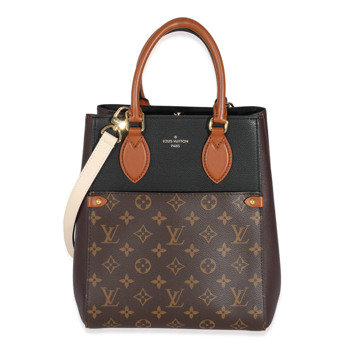 Louis Vuitton Calfskin Monogram Canvas Fold Tote MM, Louis Vuitton  Handbags