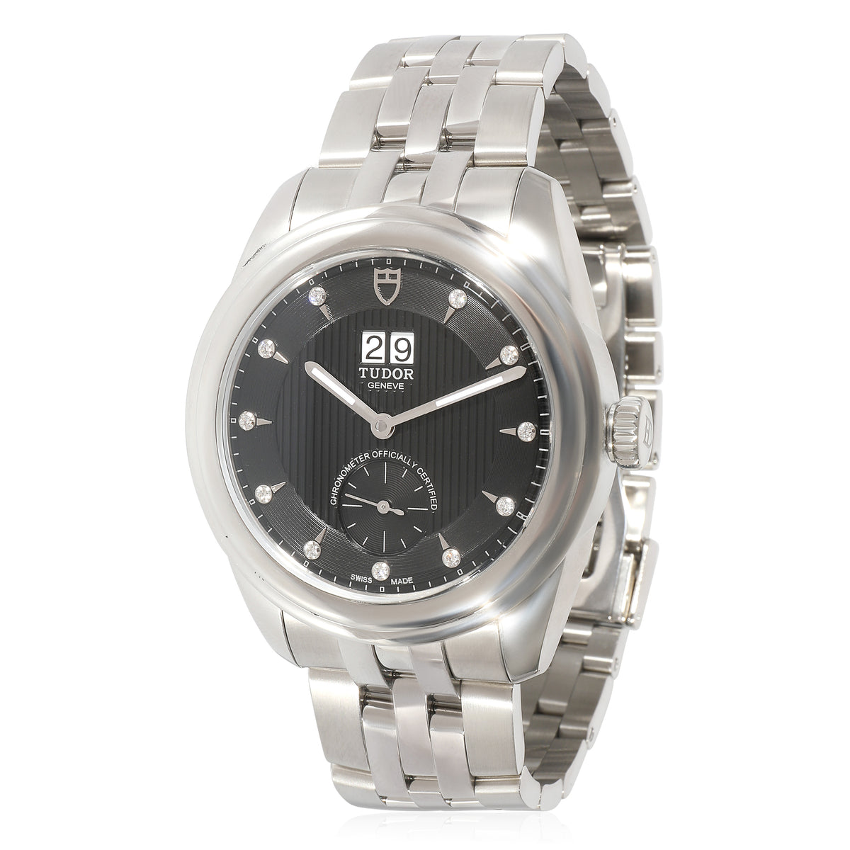 Tudor Glamour Double Date 57100 Mens Watch in  Stainless Steel