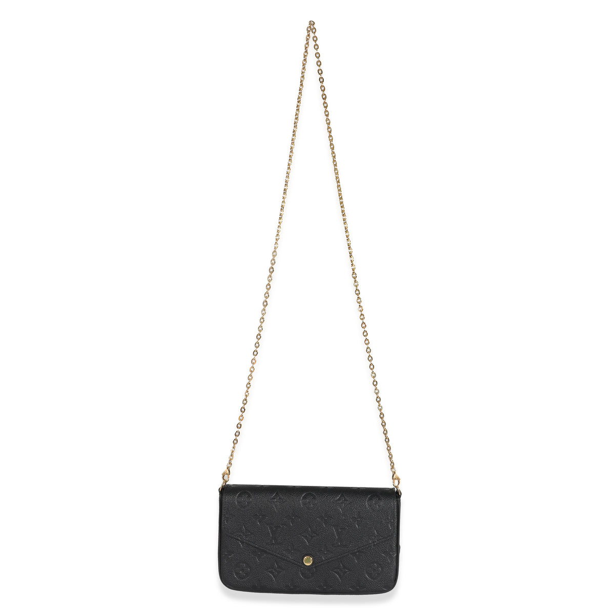 Louis Vuitton Black Calf Leather Lockme Chain Pochette, myGemma, DE