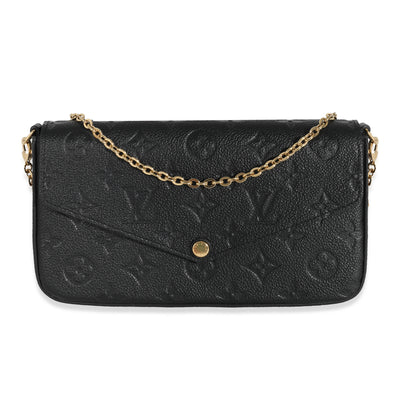 Louis Vuitton Black Monogram Empreinte Félicie Pochette