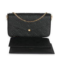 Louis Vuitton Black Monogram Empreinte Félicie Pochette