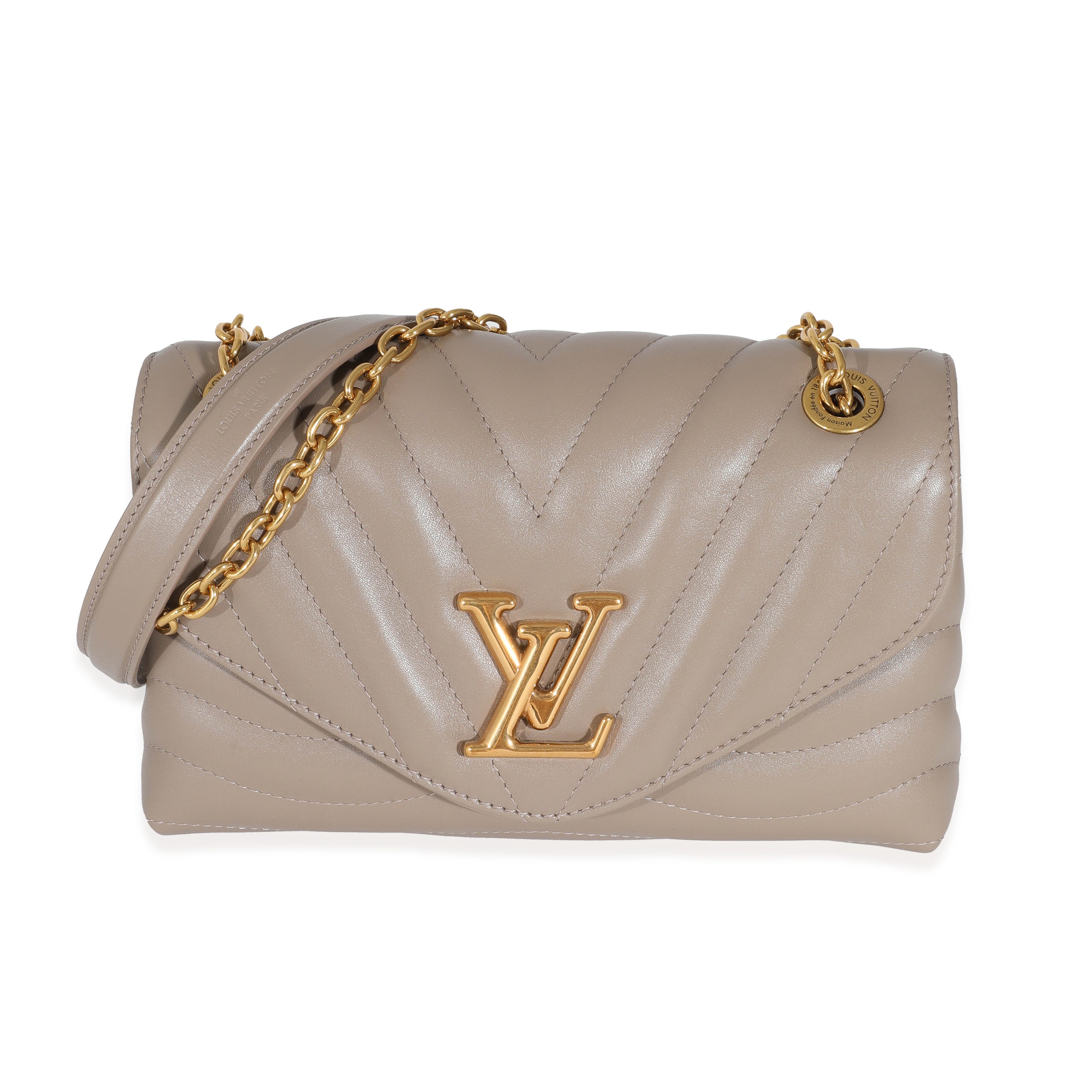 Louis Vuitton Dark Taupe Quilted Calf New Wave Chain MM in 2023