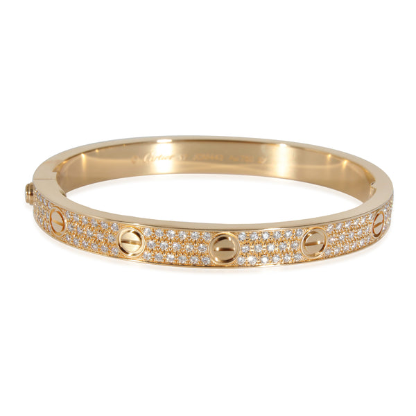 18K Pink Gold Cartier Love Bracelet 204 Diamond-Paved N6036917