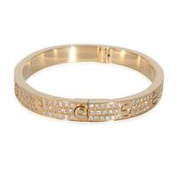 Cartier Love Bracelet Diamond Paved  in 18k Yellow Gold 2 CTW