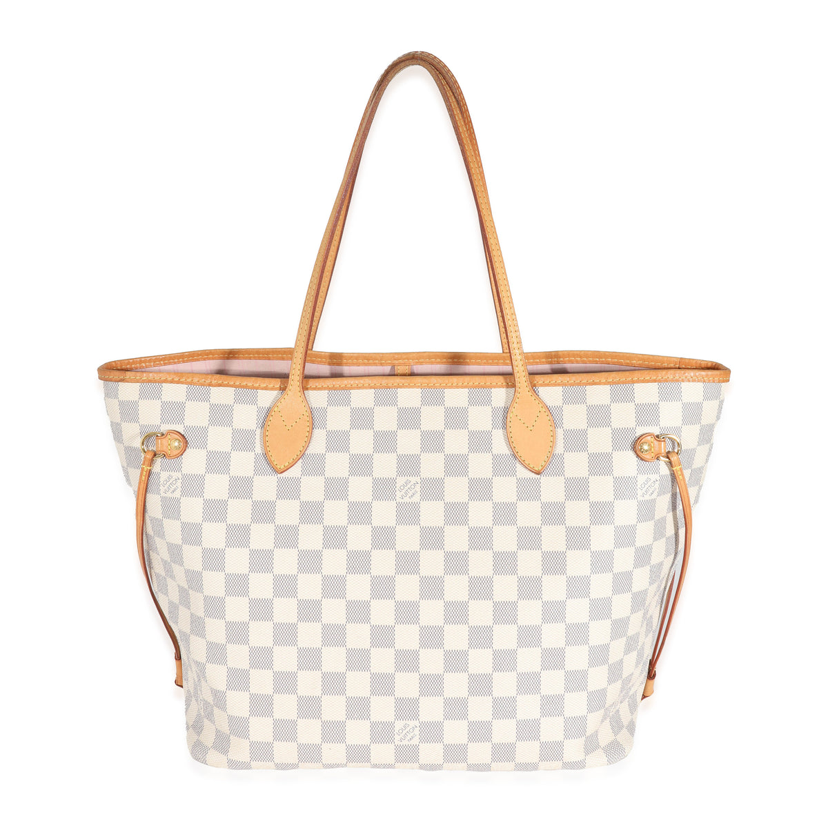 LOUIS VUITTON Neverfull MM Damier Azur Tote Bag White- 10% OFF