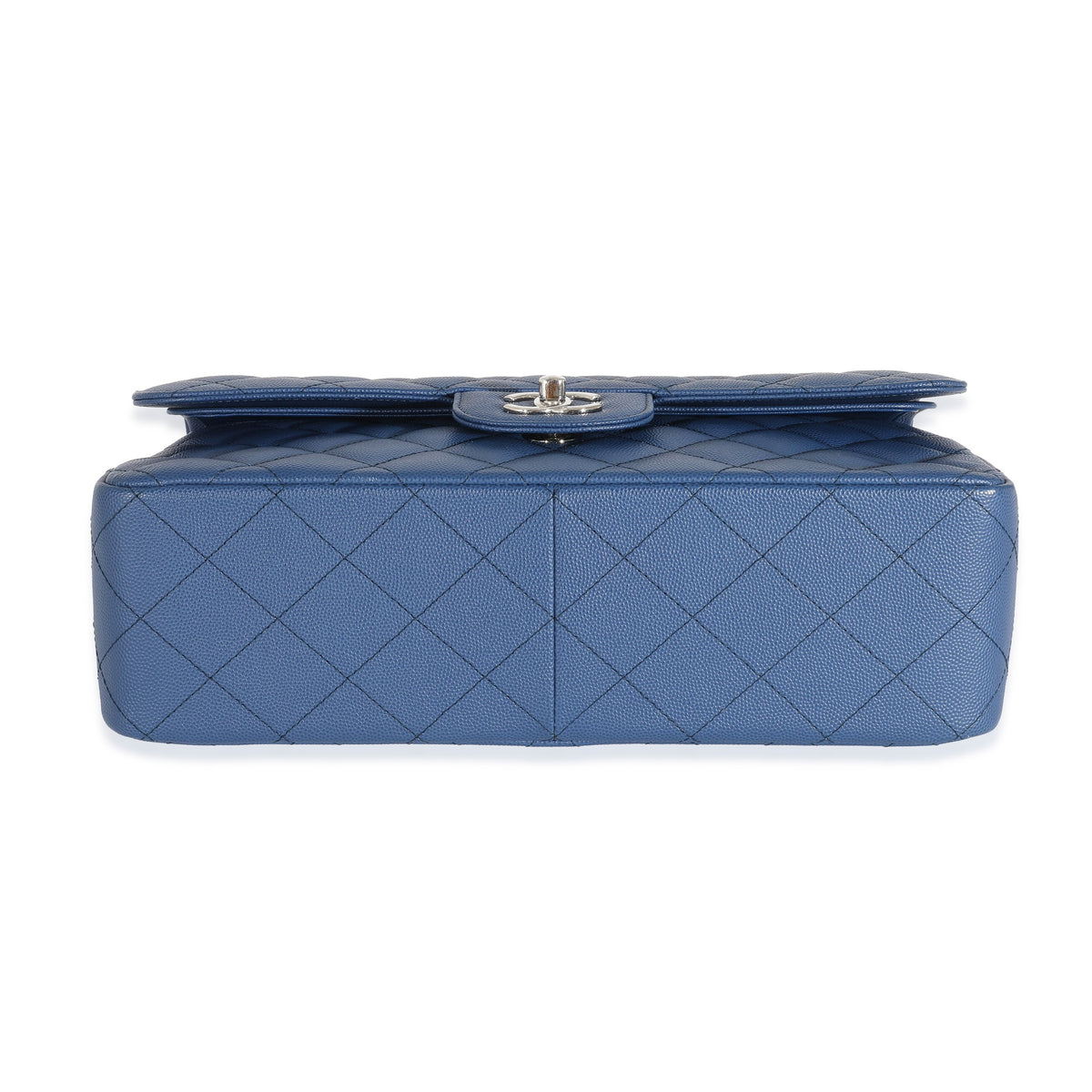 Chanel 18C Navy Caviar Jumbo Classic Double Flap Bag