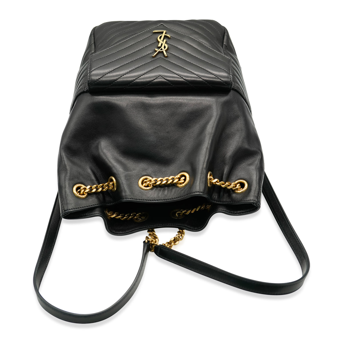 Saint Laurent Black Lambskin Matelasse Monogram Joe Backpack | myGemma