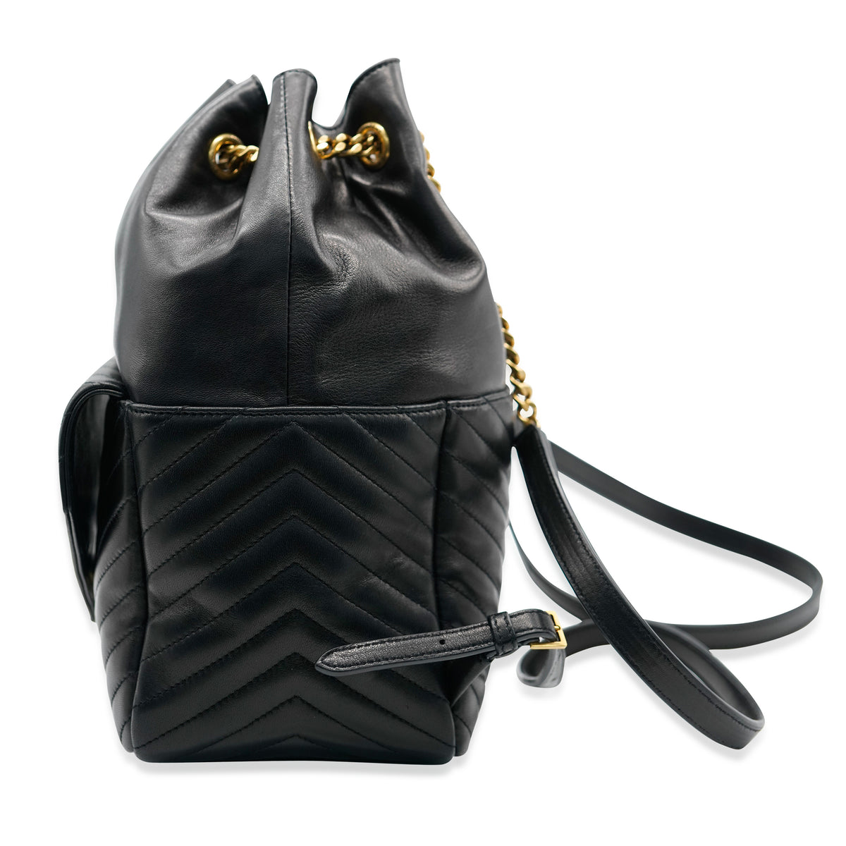 Saint Laurent Black Lambskin Matelasse Monogram Joe Backpack | myGemma