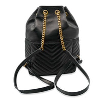 Saint Laurent Black Lambskin Matelasse Monogram Joe Backpack