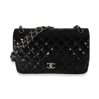 Chanel Black Patent Classic Jumbo Flap Bag