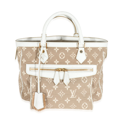 Louis Vuitton Blanc Monogram Jacquard Sabbia Cabas MM