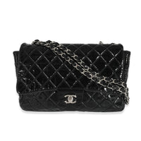 Chanel Black Patent Soft Jumbo Single Flap Bag