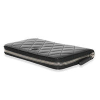 Chanel Black Quilted Patent Classic Continental Wallet