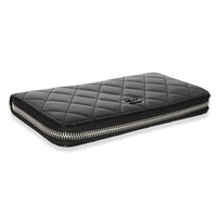 Chanel Black Quilted Patent Classic Continental Wallet