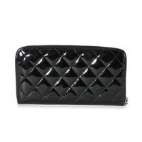 Chanel Black Quilted Patent Classic Continental Wallet