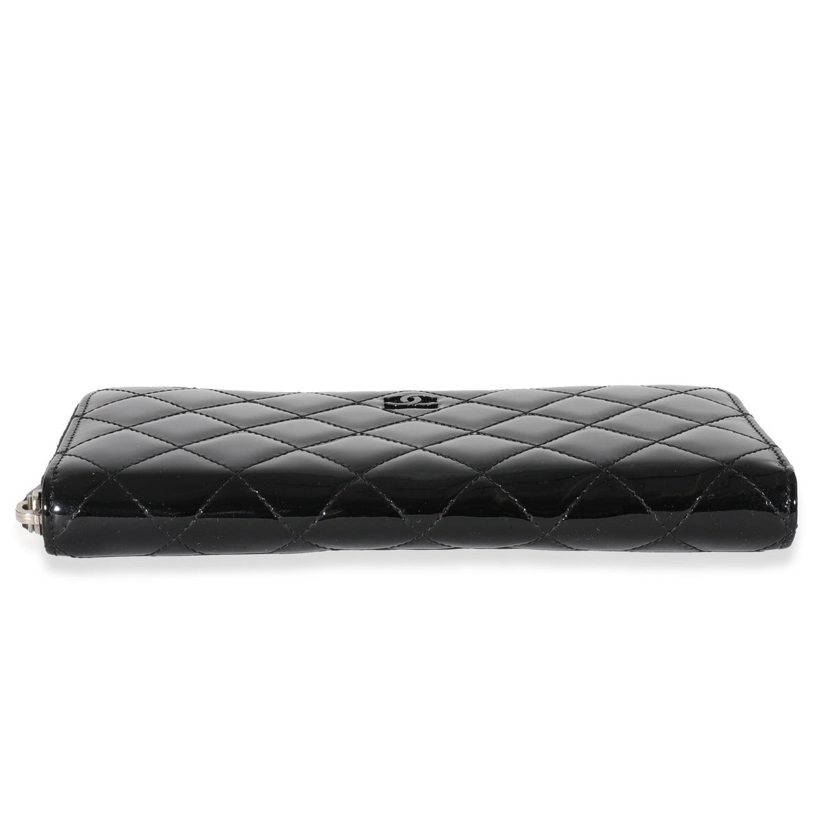 Chanel Black Quilted Patent Classic Continental Wallet