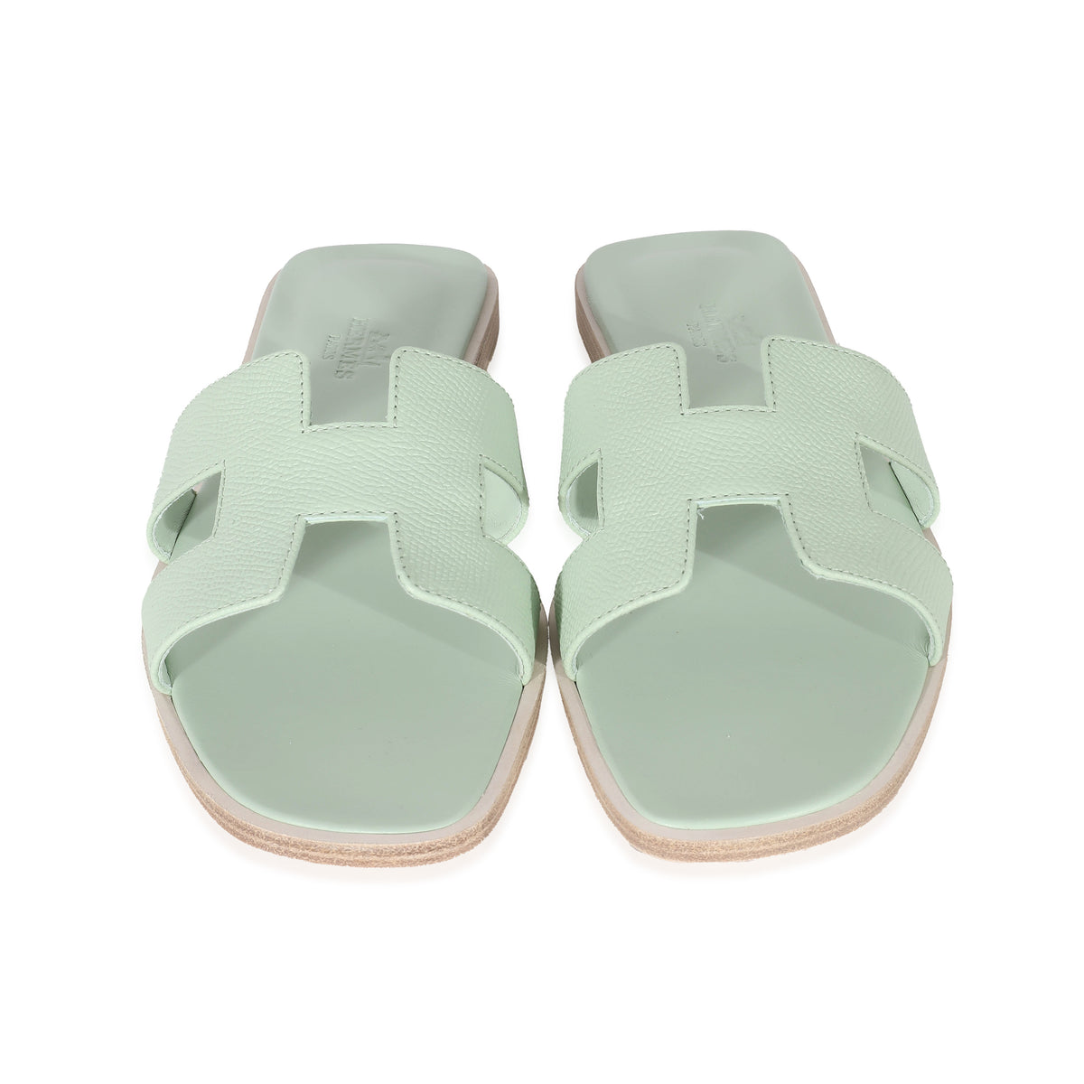 Hermes Vert Jade Epsom Oran Sandals