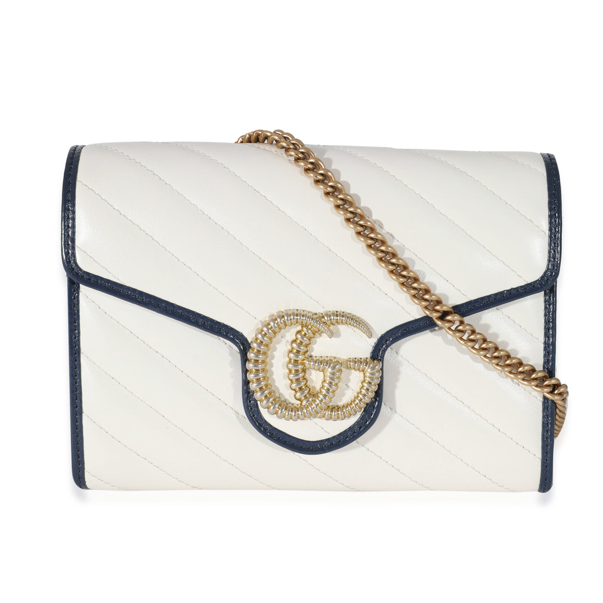 White gg marmont chain wallet bag hot sale