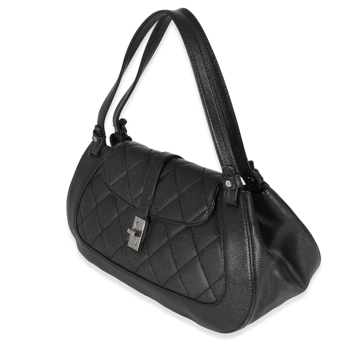 Chanel Black Caviar Mademoiselle Lock Shoulder Bag, myGemma