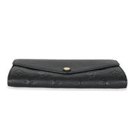 Louis Vuitton Black Empreinte Sarah Wallet