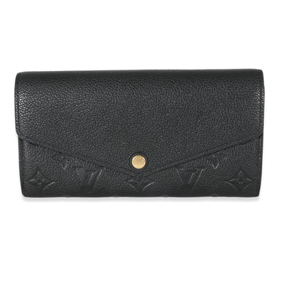 Louis Vuitton Black Empreinte Sarah Wallet