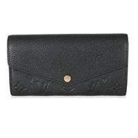 Louis Vuitton Black Empreinte Sarah Wallet