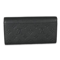 Louis Vuitton Black Empreinte Sarah Wallet