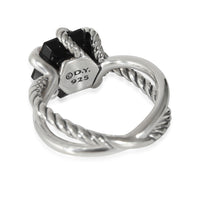 David Yurman Cable Wrap Onyx & Diamond Ring in  Sterling Silver 0.03 CTW