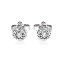 David Yurman Petite Infinity Diamond Stud Earrings in Sterling Silver 0.24 CTW