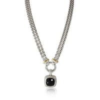 David Yurman Albion Onyx Necklace in Yellow Gold/Sterling Silver 0.27