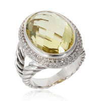 David Yurman Cable Collection Prasiolite Fashion Ring in  Sterling Silver 0.5 CT