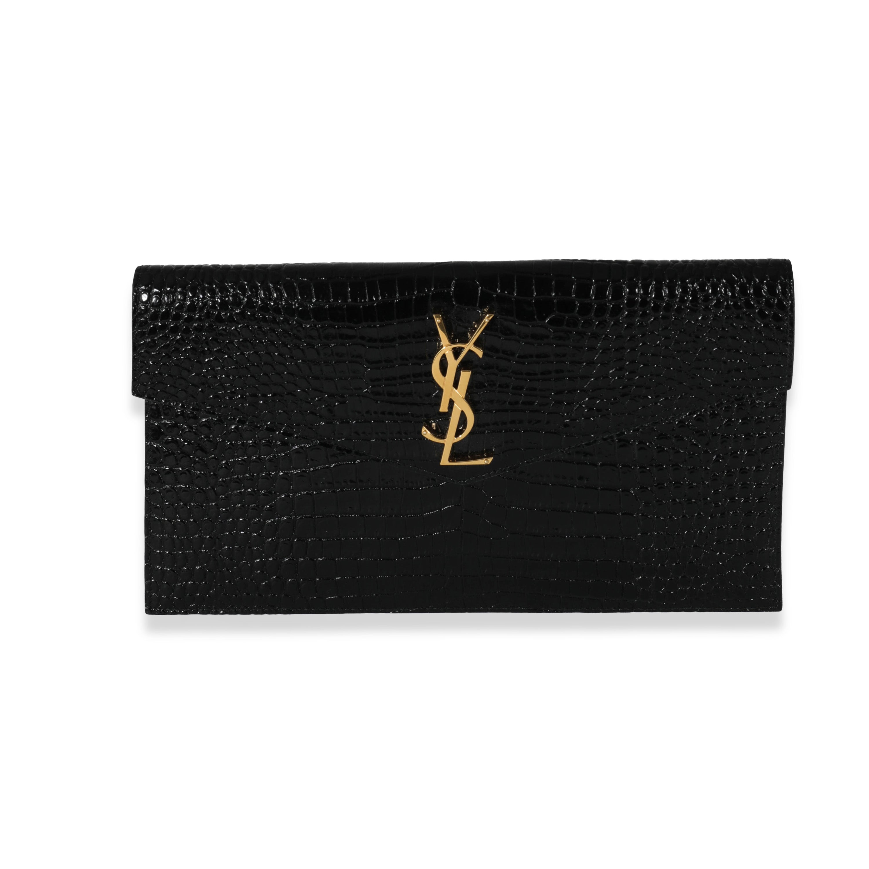 Ysl uptown pouch discount crocodile