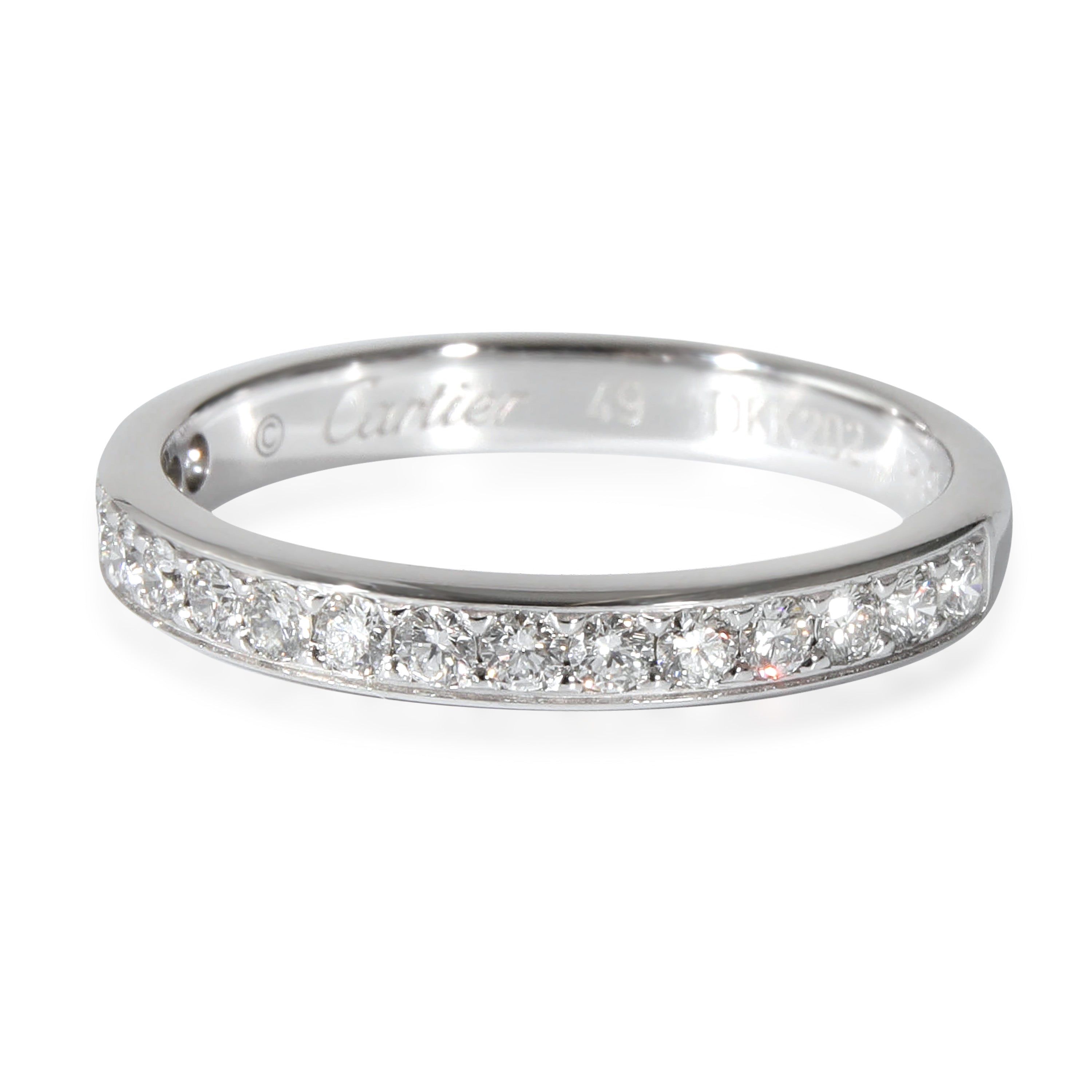 Cartier 1895 Wedding Band in Platinum 0.27 CTW