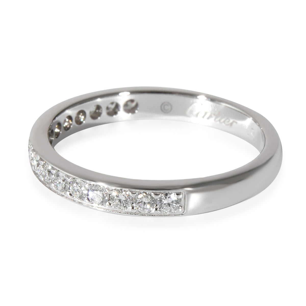 Cartier 1895 Wedding Band in  Platinum 0.27 CTW