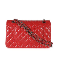 Chanel Red Lambskin Medium Classic Double Flap Bag