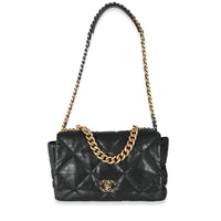 Chanel Black Quilted Lambskin Chanel 19 Maxi Flap Bag