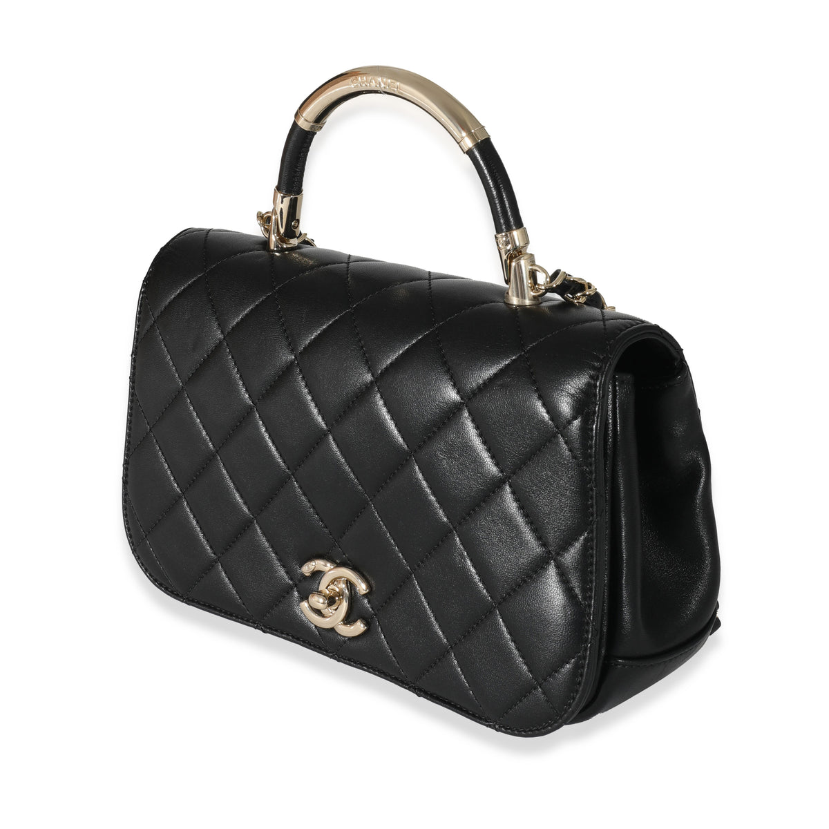 Chanel 17P Black Lambskin Chic Carry Flap Bag