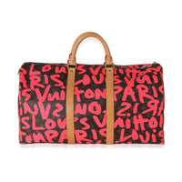 Louis Vuitton x Stephen Sprouse Pink Monogram Graffiti Keepall 50, myGemma