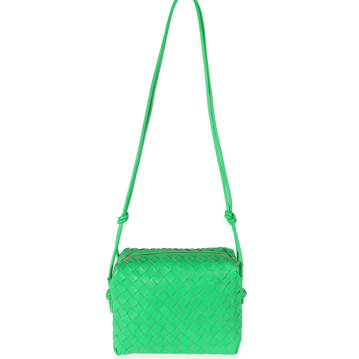 Bottega Veneta Mini Loop Camera Bag - Green - Woman - Lambskin