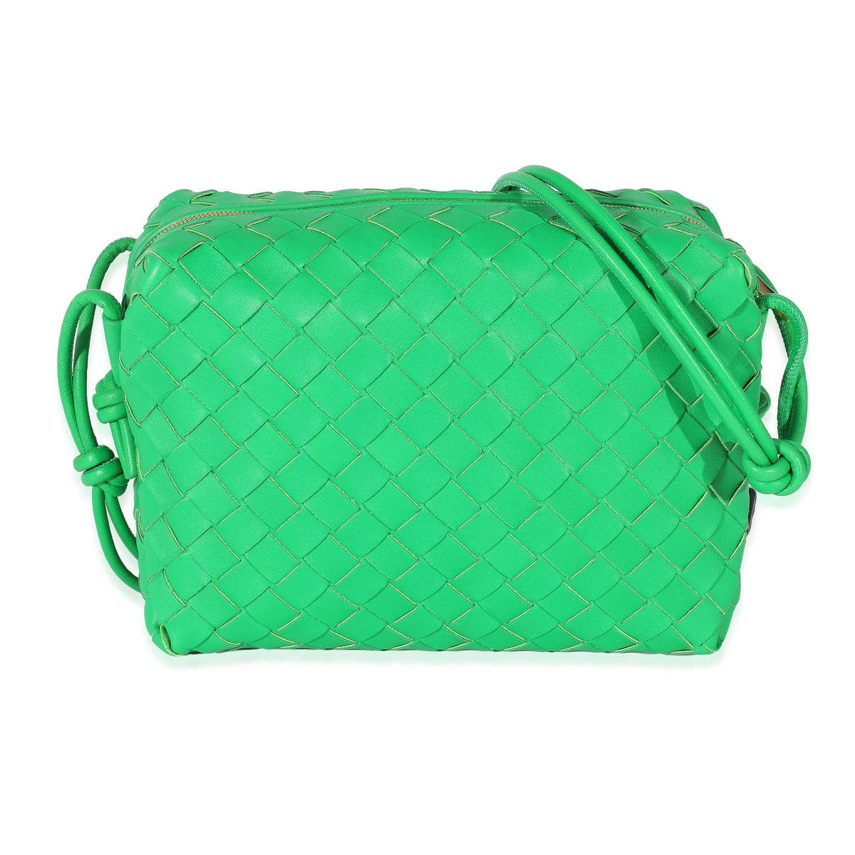 Bottega Veneta Parakeet Intrecciato Lambskin Small Loop Camera Bag, myGemma, CA