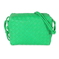 Bottega Veneta Parakeet Intrecciato Lambskin Small Loop Camera Bag