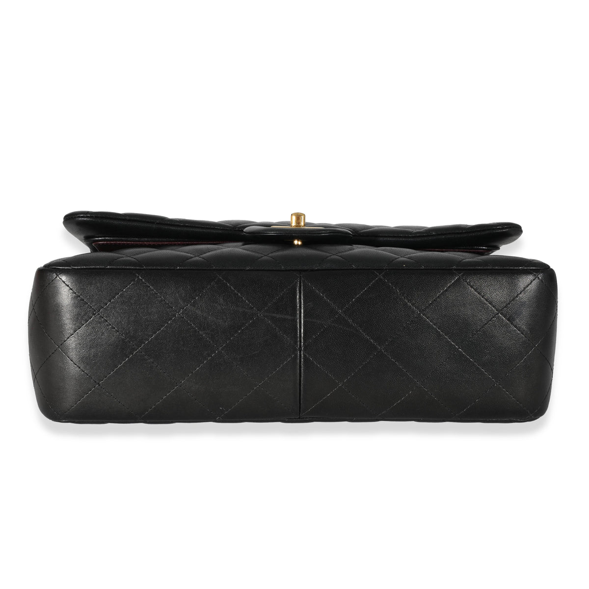 Chanel Black Quilted Lambskin Jumbo Classic Double Flap Bag