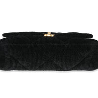 Chanel Black Corduroy Large Chanel 19 Flap Bag